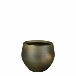 Esta Dark Green Metallic Pot - Ø18cm