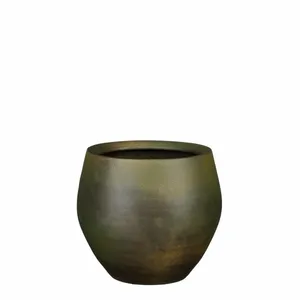 Esta Dark Green Metallic Pot - Ø20cm