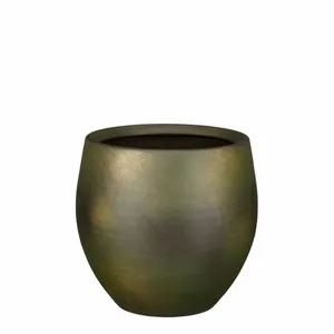 Esta Dark Green Metallic Pot - Ø23cm
