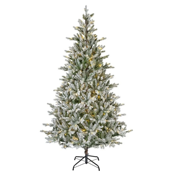 Glacier Snowy Pine Pre-Lit Artificial Christmas Tree 7ft - image 1