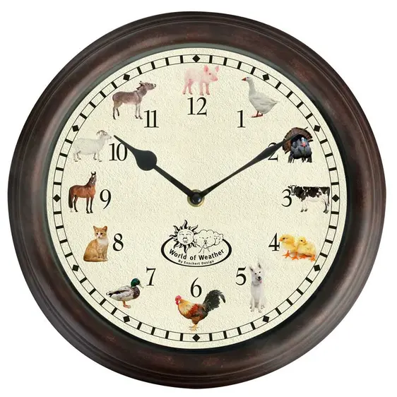 Farm Animal Sounds Wall Clock