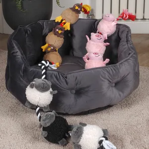 Farm Animals Plush Dog Tug Toy - image 1