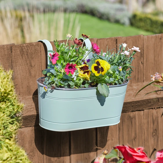 Fence & Balcony Hanging Planter - Sage