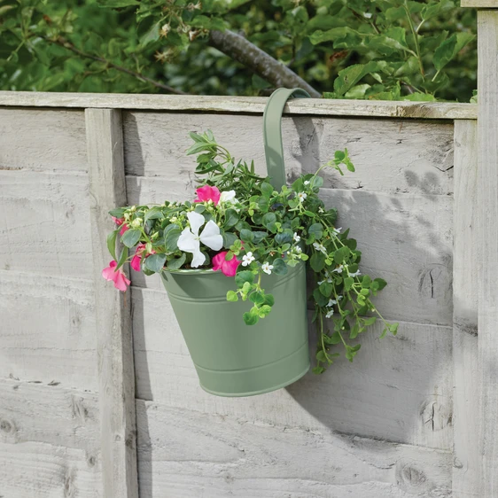 Fence & Balcony Hanging Pot - Sage