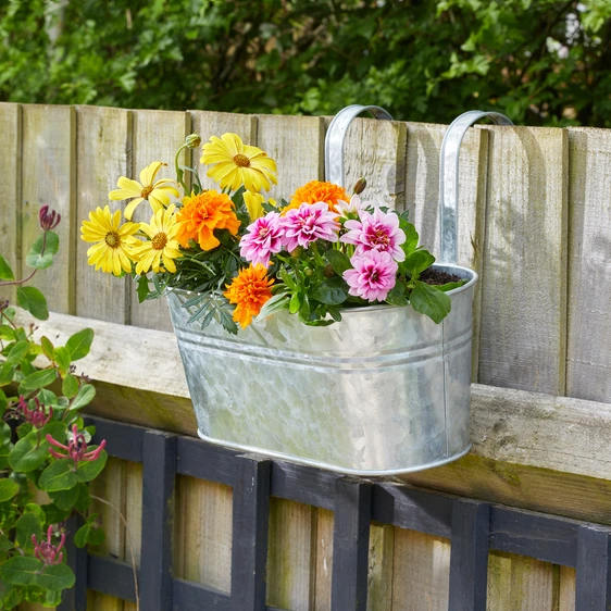 Fence & Balcony Hanging Planter - Galvanised