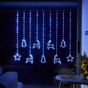 Festive Curtain Lights - Cool White