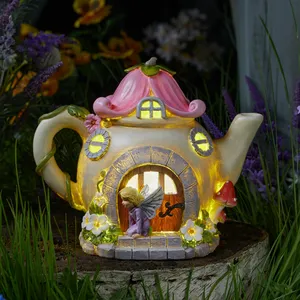 Floral Teapot Fairy House