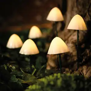 Forest Mushrooms 6 XL Stake Light Set