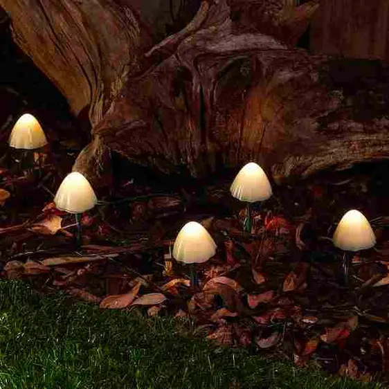 Forest Mushrooms 12 Stake Light Set - image 2