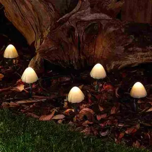 Forest Mushrooms 12 Stake Light Set - image 2