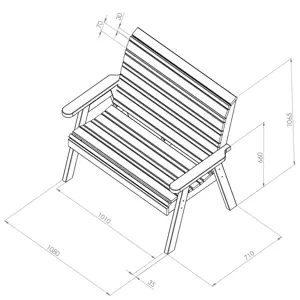 Zest Freya Bench 4ft - image 3