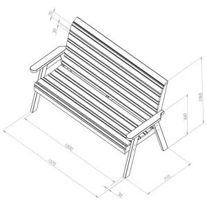 Zest Freya Bench 5ft - image 3