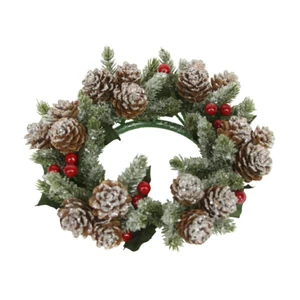 Frosted Fir & Berries Candle Ring