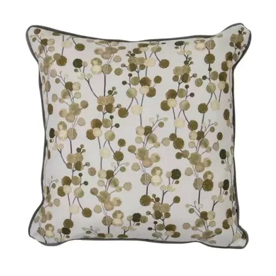 Heritage Pom Pom Cushion - Steel