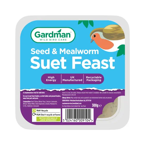 Gardman Suet Feast Seed And Mealworm