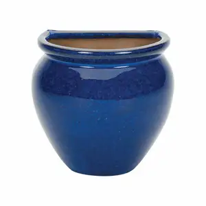 Glazed Blue Jar Wall Pot 29cm - image 1