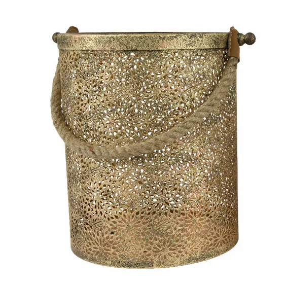 Gold Vintage Style Lantern - Large