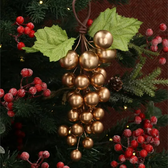 Grape Bunch Artificial Decoration - Gold