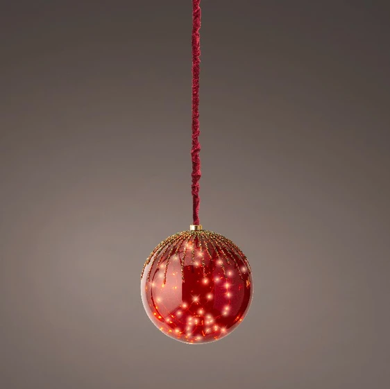 Hanging Micro LED Red Ball - Large