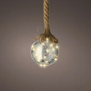 Hanging Micro LED Crackled Ball - Medium - image 1