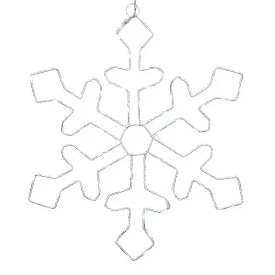 Hanging Twinkling Silver Snowflake - Medium