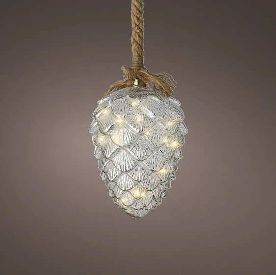 Hanging Micro LED Crackled Pinecone - image 2