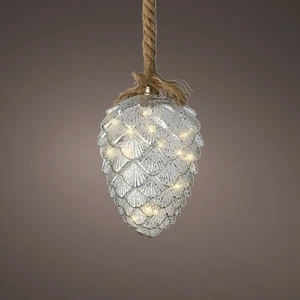 Hanging Micro LED Crackled Pinecone - image 2