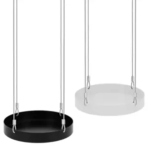 Round Hanging Plant Tray - Black (S) - image 5