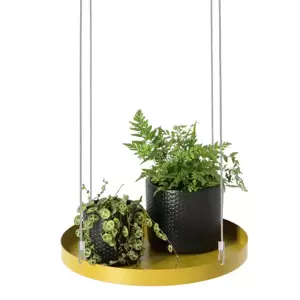 Round Hanging Plant Tray - Gold (L) - image 1