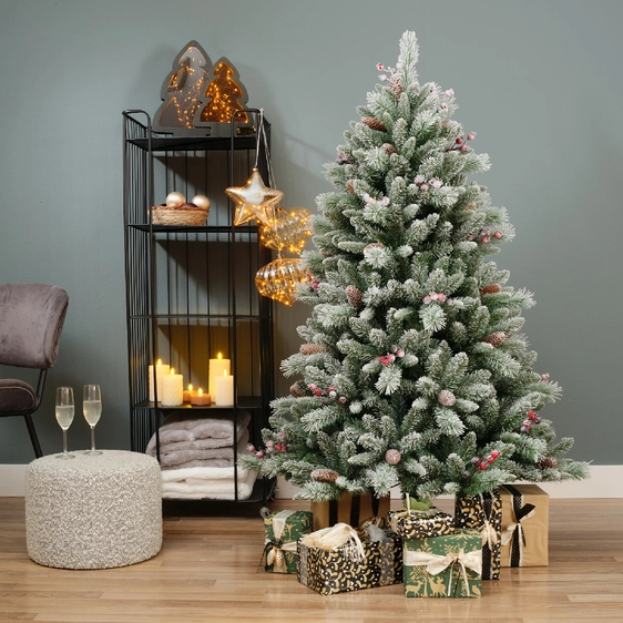 Hawkeshead Frosted Spruce Artificial Christmas Tree 5ft - image 2