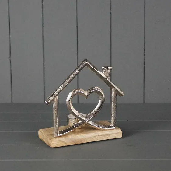 Heart Home Tea Light Sculpture - Large