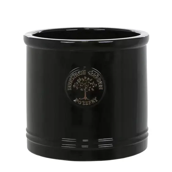Heritage Black Cylinder Pot Ø25cm