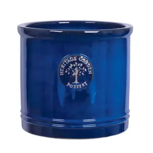 Heritage Blue Cylinder Pot Ø20cm