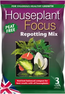 Houseplant Focus Peat Free Repotting Mix 3L