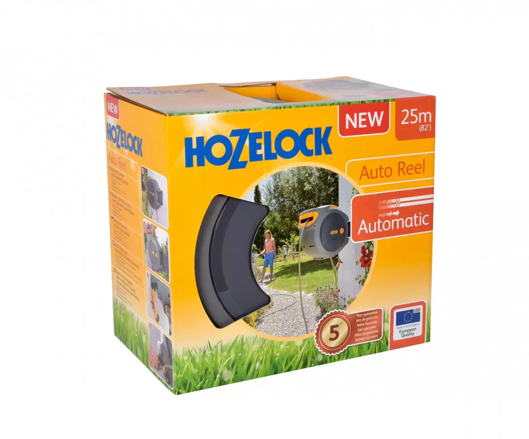 Hozelock Auto Reel With Hose & Multi Spray Gun - Cowell's Garden