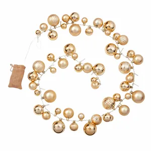 Illuminated Bauble Garland - Gold