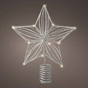 Illuminated Glitter Star Tree Topper - image 2