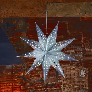 Illuminated Origami Star - Silver