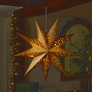 Illuminated Origami Star - Gold