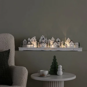 Illuminated Wooden Village White - image 1