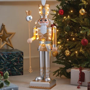 Inlit Nutcracker - Gold & White