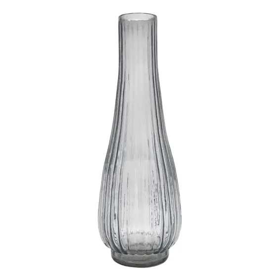 Ivyline Airlie Ribbed Stem Grey Vase