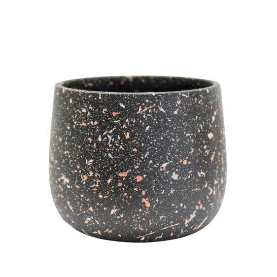 Ivyline Alfie Terrazzo Black Planter - Small - image 1