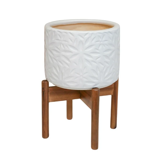 Ivyline Aspen White Planter - Small - image 2