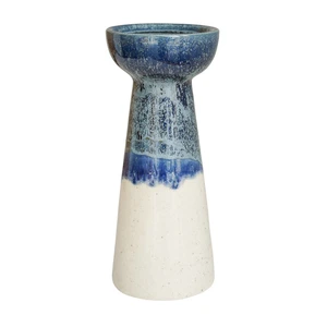 Ivyline Bowen Dipped Blue Pillar Candle Holder - Large - image 2