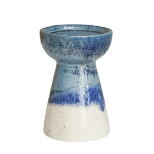 Ivyline Bowen Dipped Blue Pillar Candle Holder - Medium