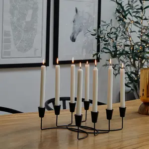 Ivyline Circular Black Candle Holder