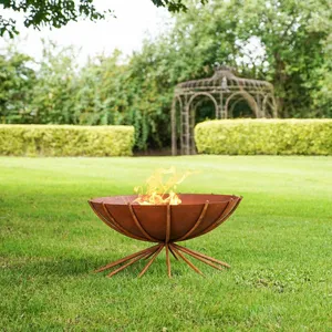 Ivyline Dakota Rust Fire Pit - Wide