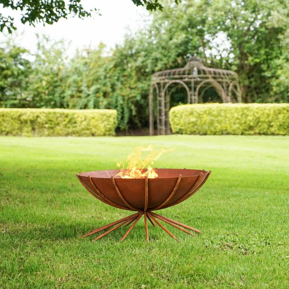 Ivyline Dakota Rust Fire Pit - Wide - Cowell's Garden Centre | Woolsington