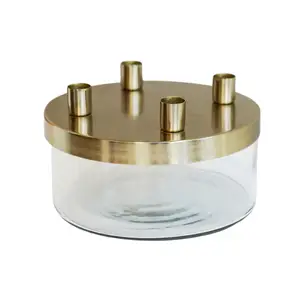 Ivyline Decorative Bowl Gold Candle Holder - image 2